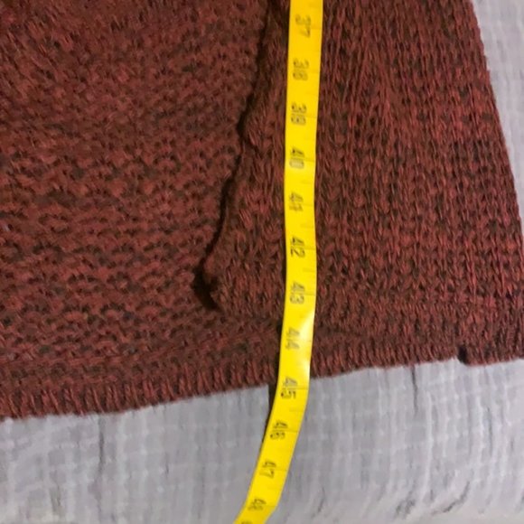 RUE21 Medium Long Open Front Cardigan Vest Burgundy & Black - Picture 8 of 13